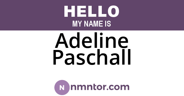 Adeline Paschall
