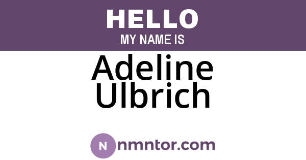 Adeline Ulbrich