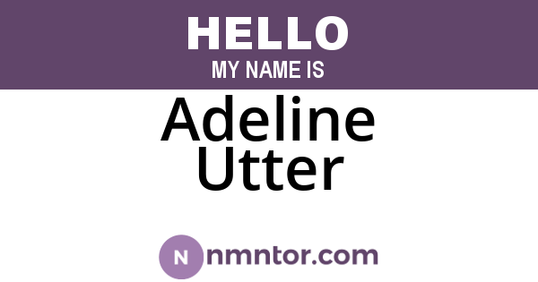 Adeline Utter