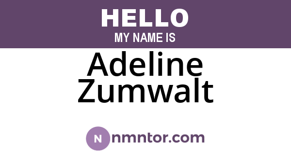 Adeline Zumwalt