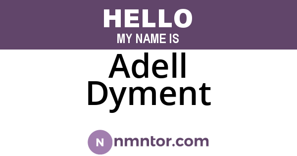 Adell Dyment