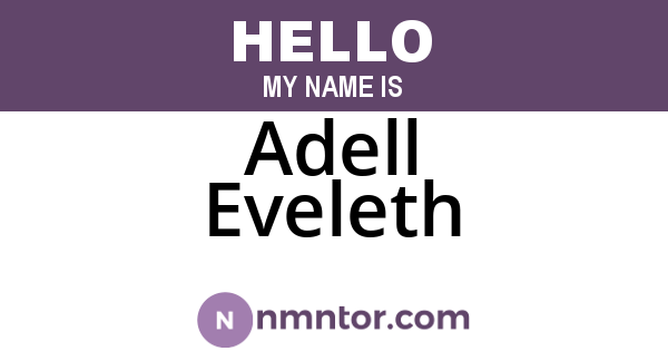 Adell Eveleth