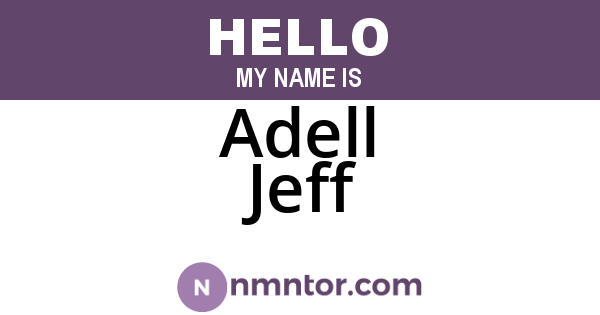 Adell Jeff