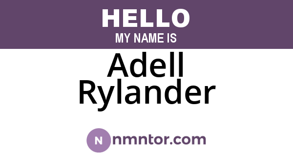 Adell Rylander