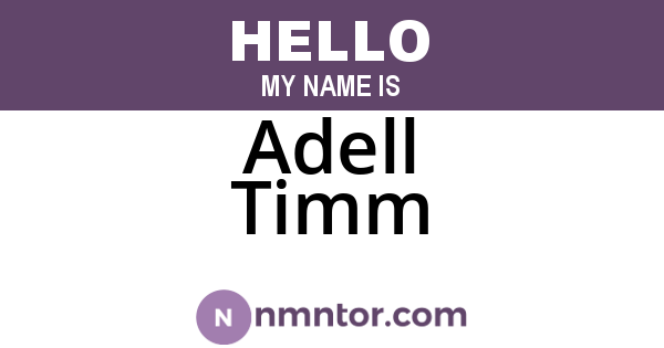 Adell Timm