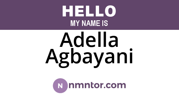 Adella Agbayani
