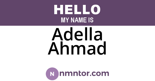 Adella Ahmad