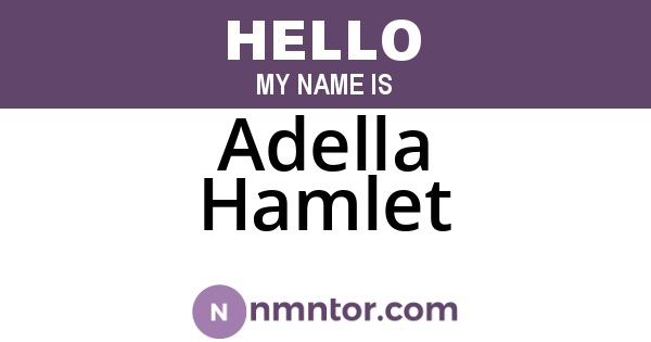 Adella Hamlet