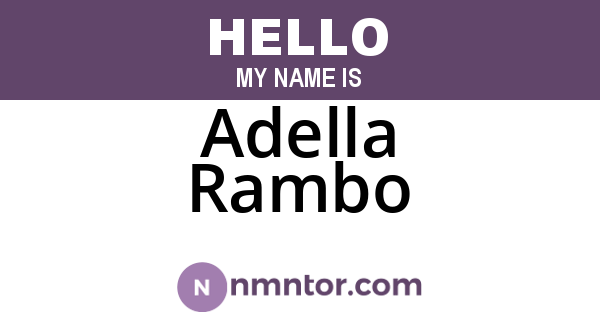Adella Rambo