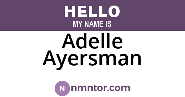 Adelle Ayersman