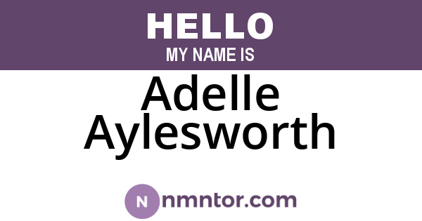 Adelle Aylesworth