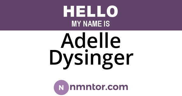 Adelle Dysinger