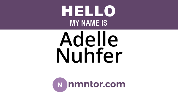 Adelle Nuhfer