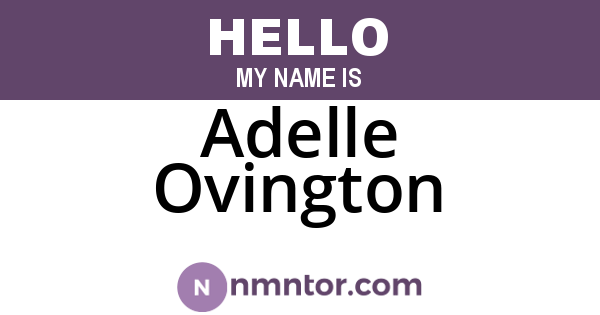 Adelle Ovington