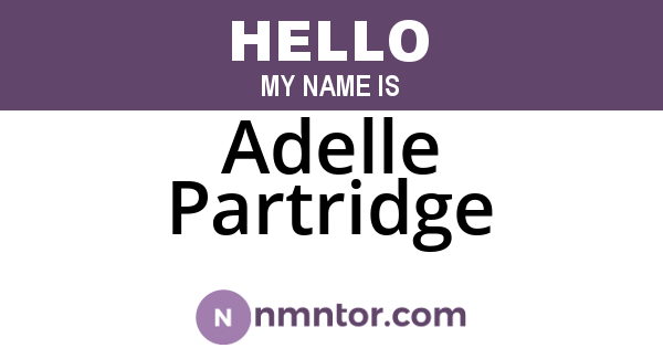 Adelle Partridge