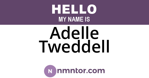 Adelle Tweddell