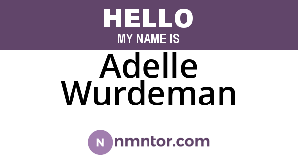 Adelle Wurdeman