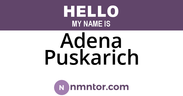 Adena Puskarich