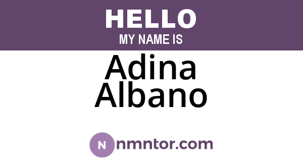 Adina Albano
