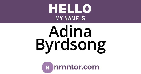 Adina Byrdsong