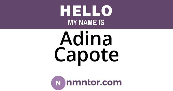 Adina Capote