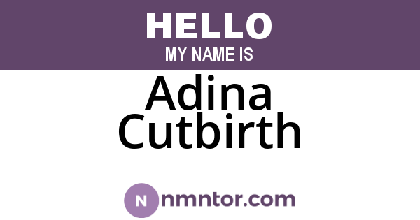 Adina Cutbirth