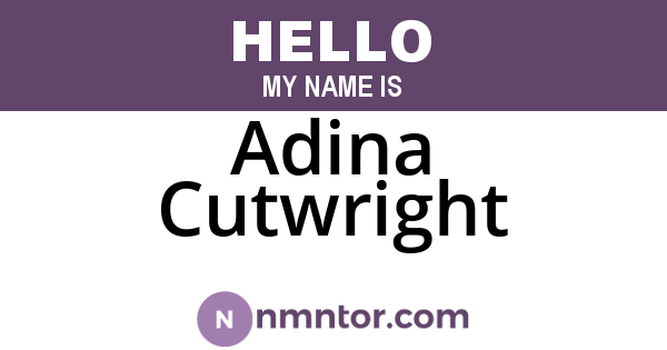 Adina Cutwright