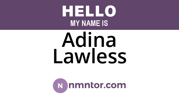 Adina Lawless