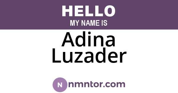 Adina Luzader