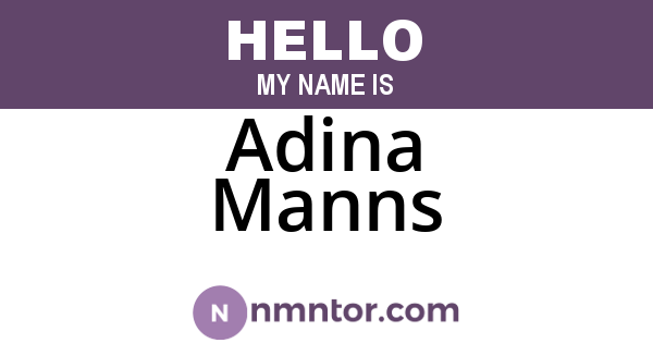 Adina Manns