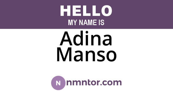 Adina Manso