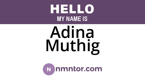 Adina Muthig
