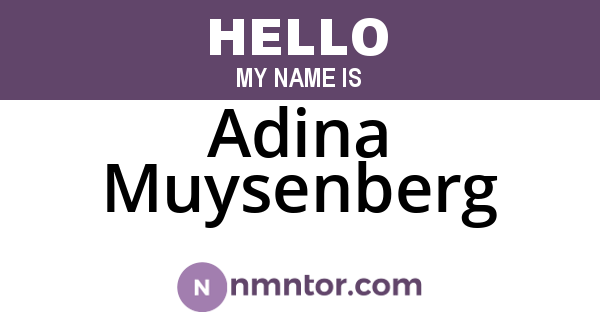 Adina Muysenberg