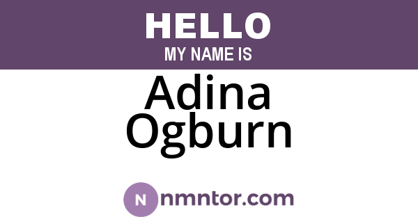 Adina Ogburn