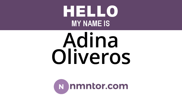 Adina Oliveros