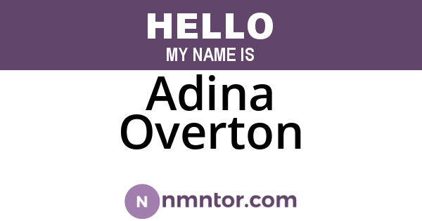 Adina Overton
