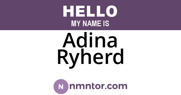 Adina Ryherd
