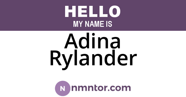 Adina Rylander
