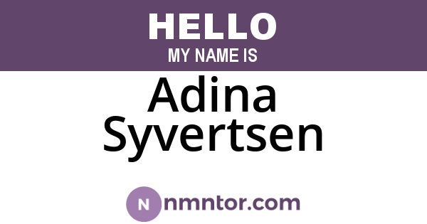 Adina Syvertsen