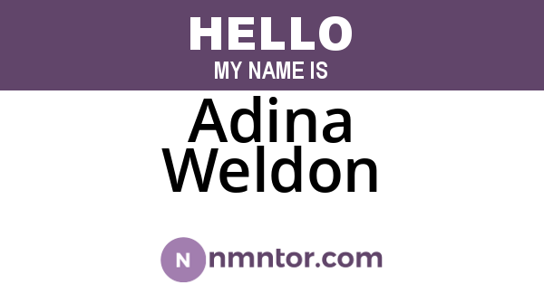 Adina Weldon