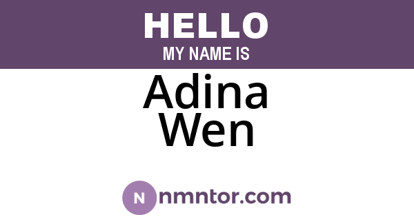 Adina Wen