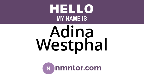 Adina Westphal
