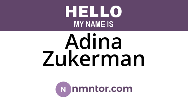 Adina Zukerman