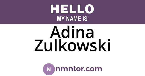 Adina Zulkowski