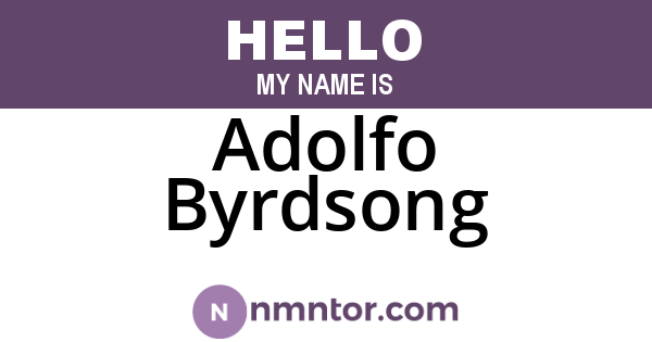 Adolfo Byrdsong