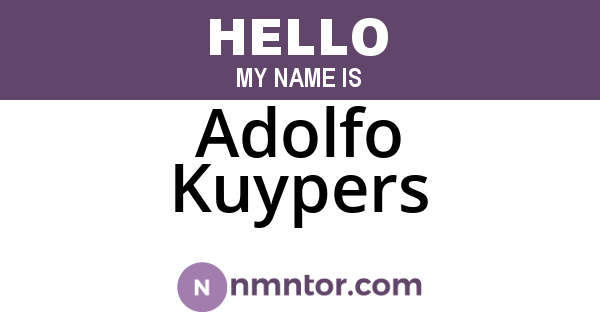 Adolfo Kuypers