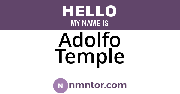 Adolfo Temple