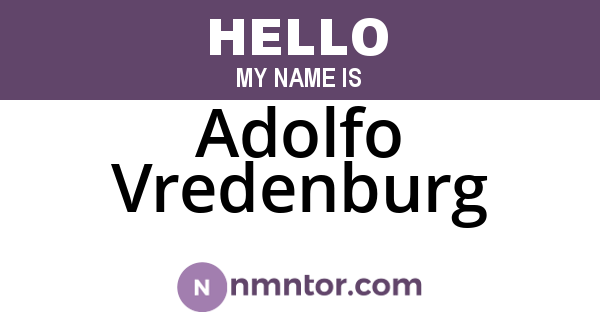 Adolfo Vredenburg