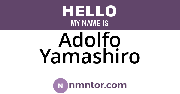 Adolfo Yamashiro