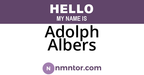 Adolph Albers